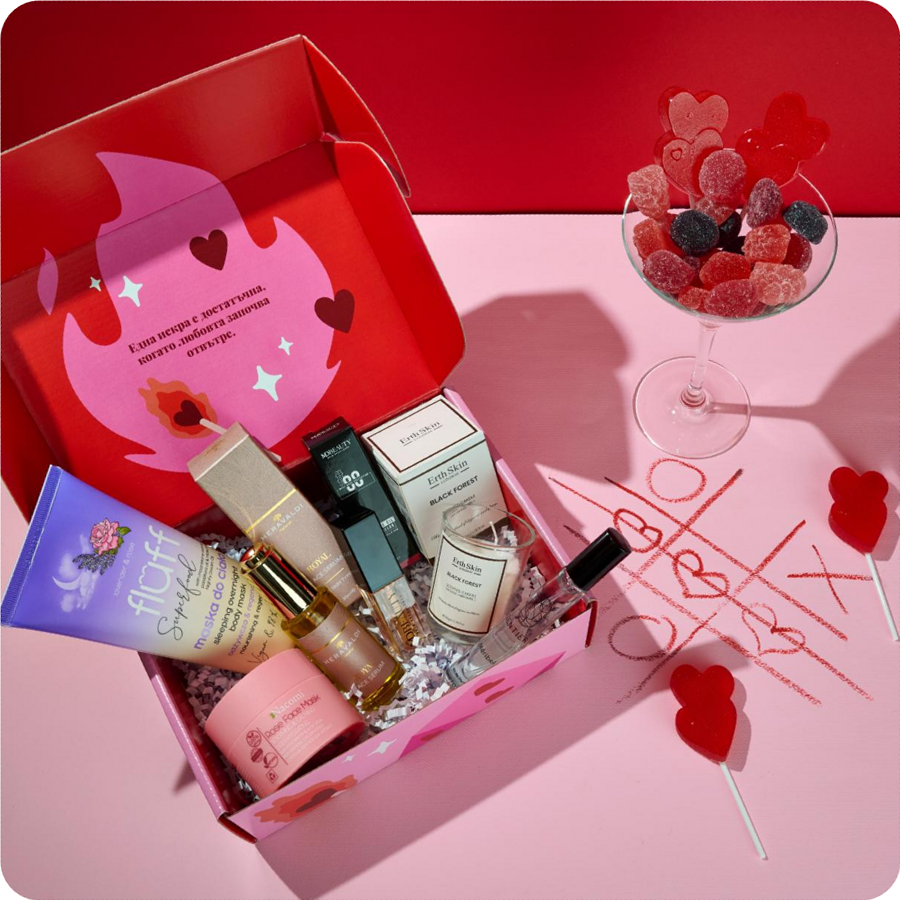 Kibrit beauty box filled with products